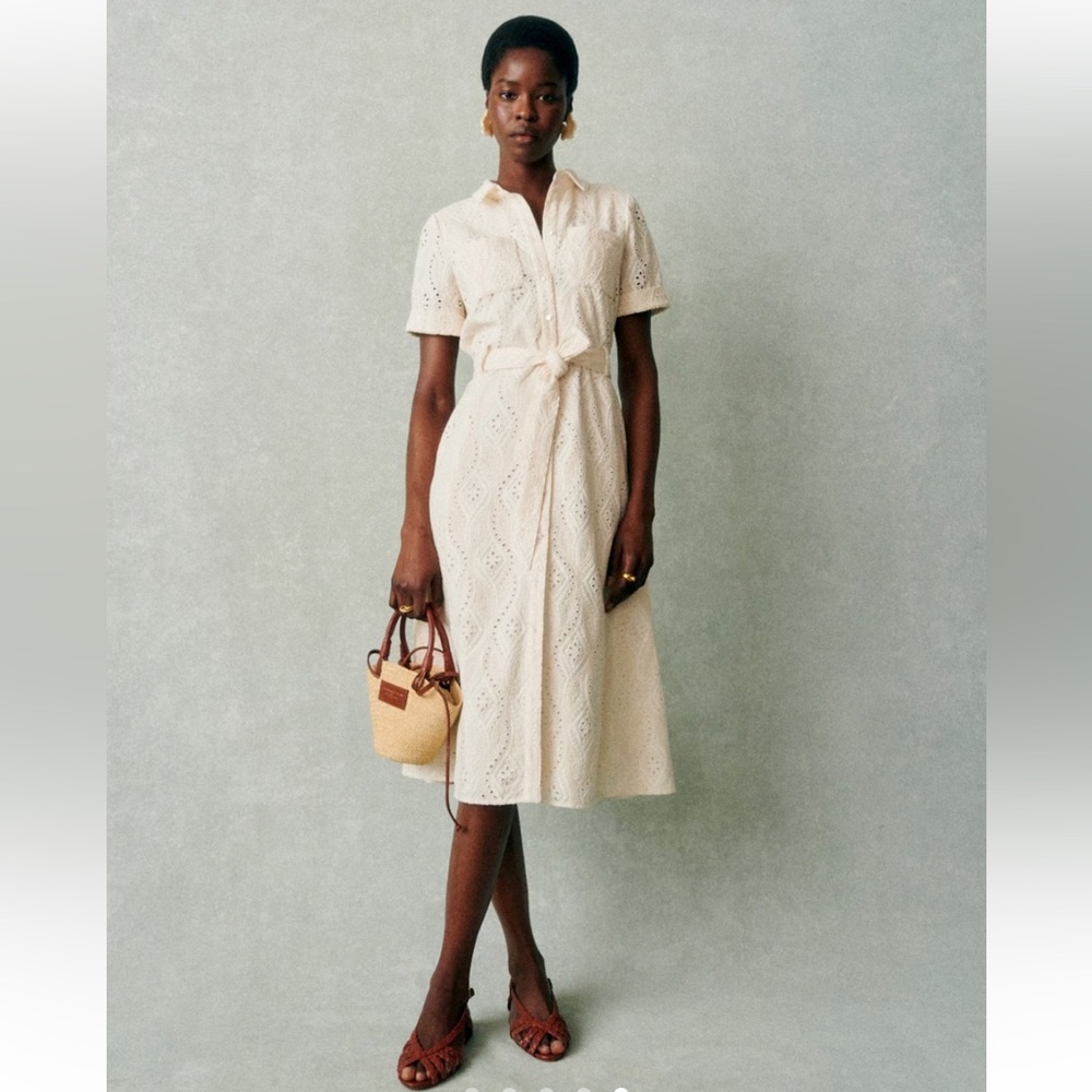 Sézane Adele Dress• Size 38• Ecru